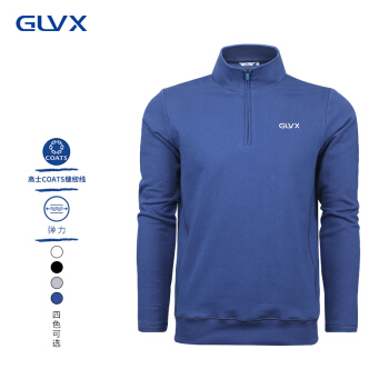 GLVX高尔夫服装男装卫衣21秋冬季运动休闲立领长袖T恤柔软保暖弹力舒适 GLE2H9 B1蓝色 S